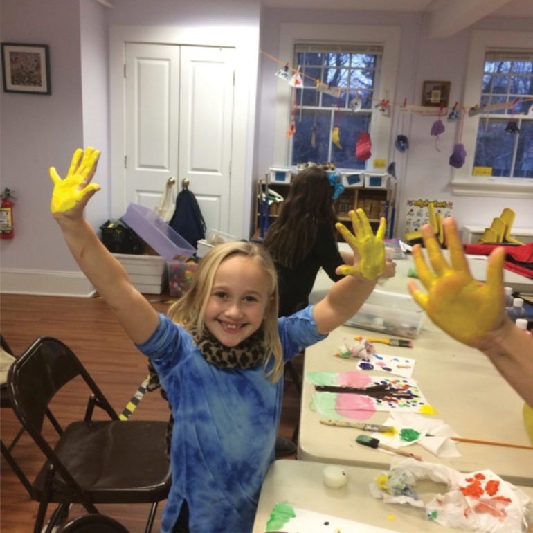 Child with yellow finger paints Case for Giving